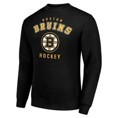 Boston Bruins Men's Starter Team Logo Fleece Pullover Sweatshirt - Black Sweatshirts