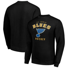 St. Louis Blues Men's Starter Team Logo Fleece Pullover Sweatshirt - Black Sweatshirts
