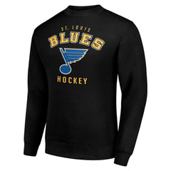 St. Louis Blues Men's Starter Team Logo Fleece Pullover Sweatshirt - Black Sweatshirts