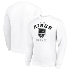 Los Angeles Kings Men's Starter Team Logo Fleece Pullover Sweatshirt - White Sweatshirts