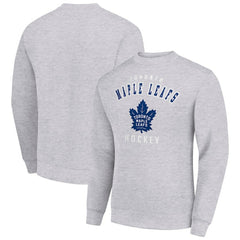 Toronto Maple Leafs Men's Starter Team Logo Fleece Pullover Sweatshirt - Heather Gray Sweatshirts