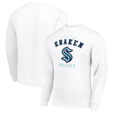 Seattle Kraken Men's Starter Team Logo Fleece Pullover Sweatshirt - White Sweatshirts