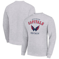 Washington Capitals Men's Starter Team Logo Fleece Pullover Sweatshirt - Heather Gray Sweatshirts