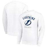 Tampa Bay Lightning Men's Starter Team Logo Fleece Pullover Sweatshirt - White Sweatshirts