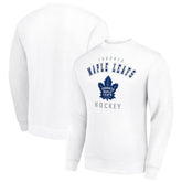 Toronto Maple Leafs Men's Starter Team Logo Fleece Pullover Sweatshirt - White Sweatshirts