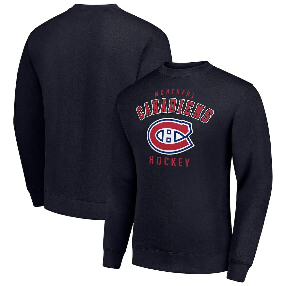 Montreal Canadiens Men's Starter Team Logo Fleece Pullover Sweatshirt - Navy Sweatshirts