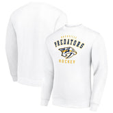 Nashville Predators Men's Starter Team Logo Fleece Pullover Sweatshirt - White Sweatshirts