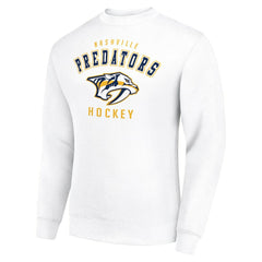 Nashville Predators Men's Starter Team Logo Fleece Pullover Sweatshirt - White Sweatshirts