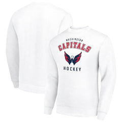 Washington Capitals Men's Starter Team Logo Fleece Pullover Sweatshirt - White Sweatshirts