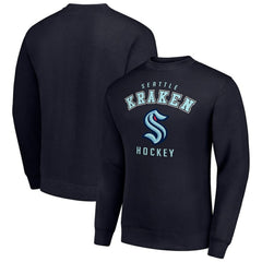 Seattle Kraken Men's Starter Team Logo Fleece Pullover Sweatshirt - Navy Sweatshirts