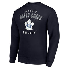 Toronto Maple Leafs Men's Starter Team Logo Fleece Pullover Sweatshirt - Navy Sweatshirts