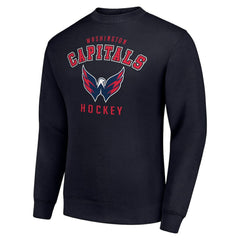 Washington Capitals Men's Starter Team Logo Fleece Pullover Sweatshirt - Navy Sweatshirts