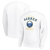 Buffalo Sabres Men's Starter Team Logo Fleece Pullover Sweatshirt - White Sweatshirts