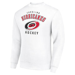 Carolina Hurricanes Men's Starter Team Logo Fleece Pullover Sweatshirt - White Sweatshirts