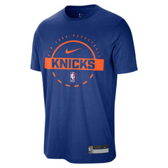 New York Knicks 2025/26 On-Court Flare Performance Practice T-Shirt - Blue discount