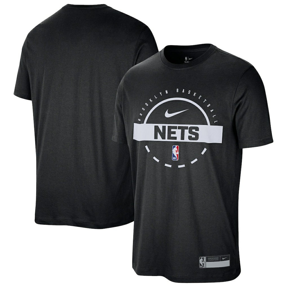 Brooklyn Nets 2025/26 On-Court Flare Performance Practice T-Shirt - Black discount