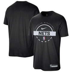Brooklyn Nets 2025/26 On-Court Flare Performance Practice T-Shirt - Black discount