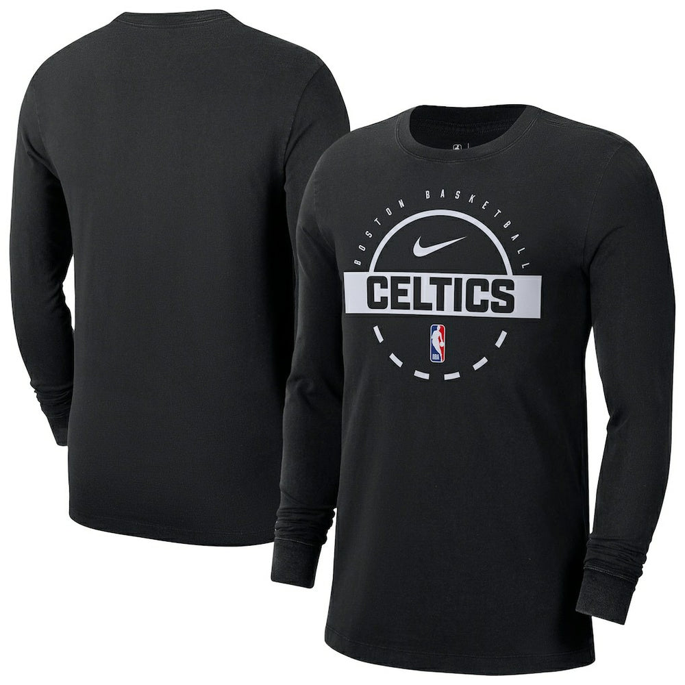 Boston Celtics Authentic Long Sleeve Practice T-Shirt - Black outlet