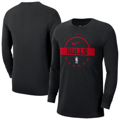 Chicago Bulls Authentic Long Sleeve Practice T-Shirt sale - Black cheap