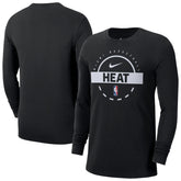 Miami Heat Authentic Long Sleeve Practice T-Shirt - Black cheap