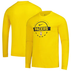 Indiana Pacers Authentic Long Sleeve Practice T-Shirt - Gold cheap