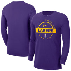 Los Angeles Lakers Authentic Long Sleeve Practice T-Shirt - Purple shop