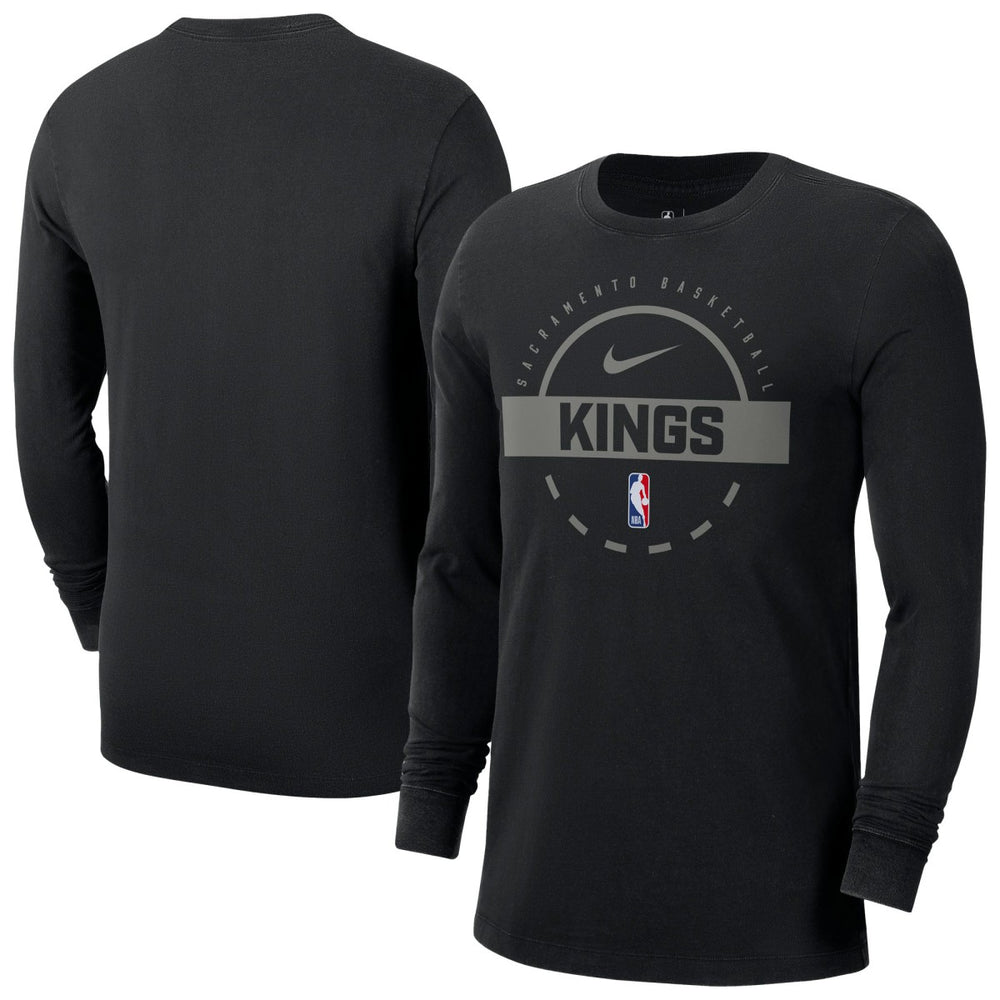 Sacramento Kings Authentic Long Sleeve Practice T-Shirt - Black discount