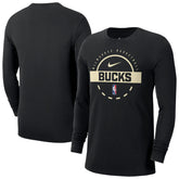 Milwaukee Bucks Authentic Long Sleeve Practice T-Shirt - Black online