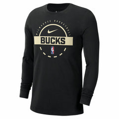 Milwaukee Bucks Authentic Long Sleeve Practice T-Shirt - Black online