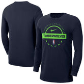 Minnesota Timberwolves Authentic Long Sleeve Practice T-Shirt - Navy cheap