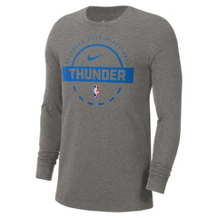 Oklahoma City Thunder Authentic Long Sleeve Practice T-Shirt - Charcoal on sale