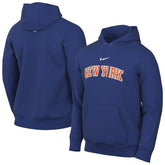 New York Knicks Sportswear Essential Wordmark Club Hoodie - Blue shop