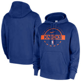 New York Knicks 2025/26 Authentic Practice Club Pullover Hoodie - Blue outlet