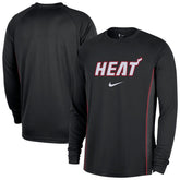 Miami Heat 2025/26 Authentic Pre-Game Legend Dri-FIT Long Sleeve Shooting Shirt - Black outlet