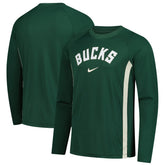 Milwaukee Bucks 2025/26 Authentic Pre-Game Legend Dri-FIT Long Sleeve Shooting Shirt - Hunter Green discount