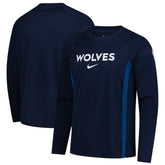 Minnesota Timberwolves 2025/26 Authentic Pre-Game Legend Dri-FIT Long Sleeve Shooting Shirt - Navy online