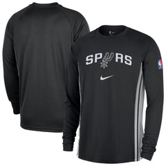 San Antonio Spurs 2025/26 Authentic Pre-Game Legend Dri-FIT Long Sleeve Shooting Shirt - Black on sale