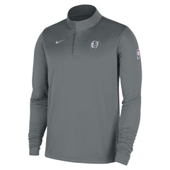 Brooklyn Nets 2025/26 Authentic Coaches Quarter-Zip Dri-Fit Top - Gray cheap