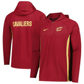 Cleveland Cavaliers Authentic On Court Zone Quarter-Zip Dri-FIT Hoodie Jacket sale - Wine discount