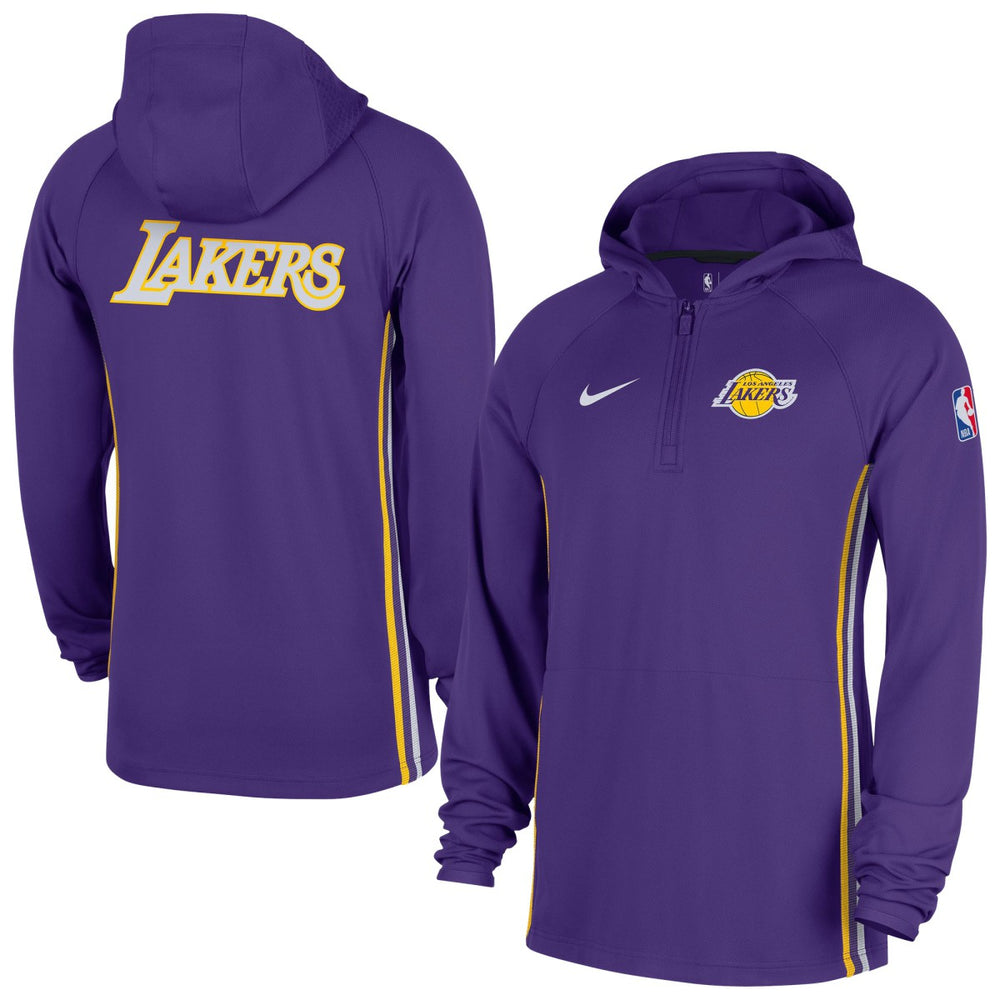 Los Angeles Lakers Authentic On Court Zone Quarter-Zip Dri-FIT Hoodie Jacket - Purple online