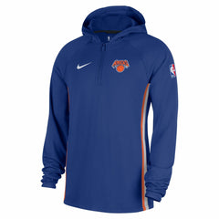 New York Knicks Authentic On Court Zone Quarter-Zip Dri-FIT Hoodie Jacket - Blue shop