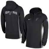 San Antonio Spurs Authentic On Court Zone Quarter-Zip Dri-FIT Hoodie Jacket - Black on sale