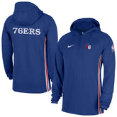 Philadelphia 76ers Authentic On Court Zone Quarter-Zip Dri-FIT Hoodie Jacket - Blue for sale