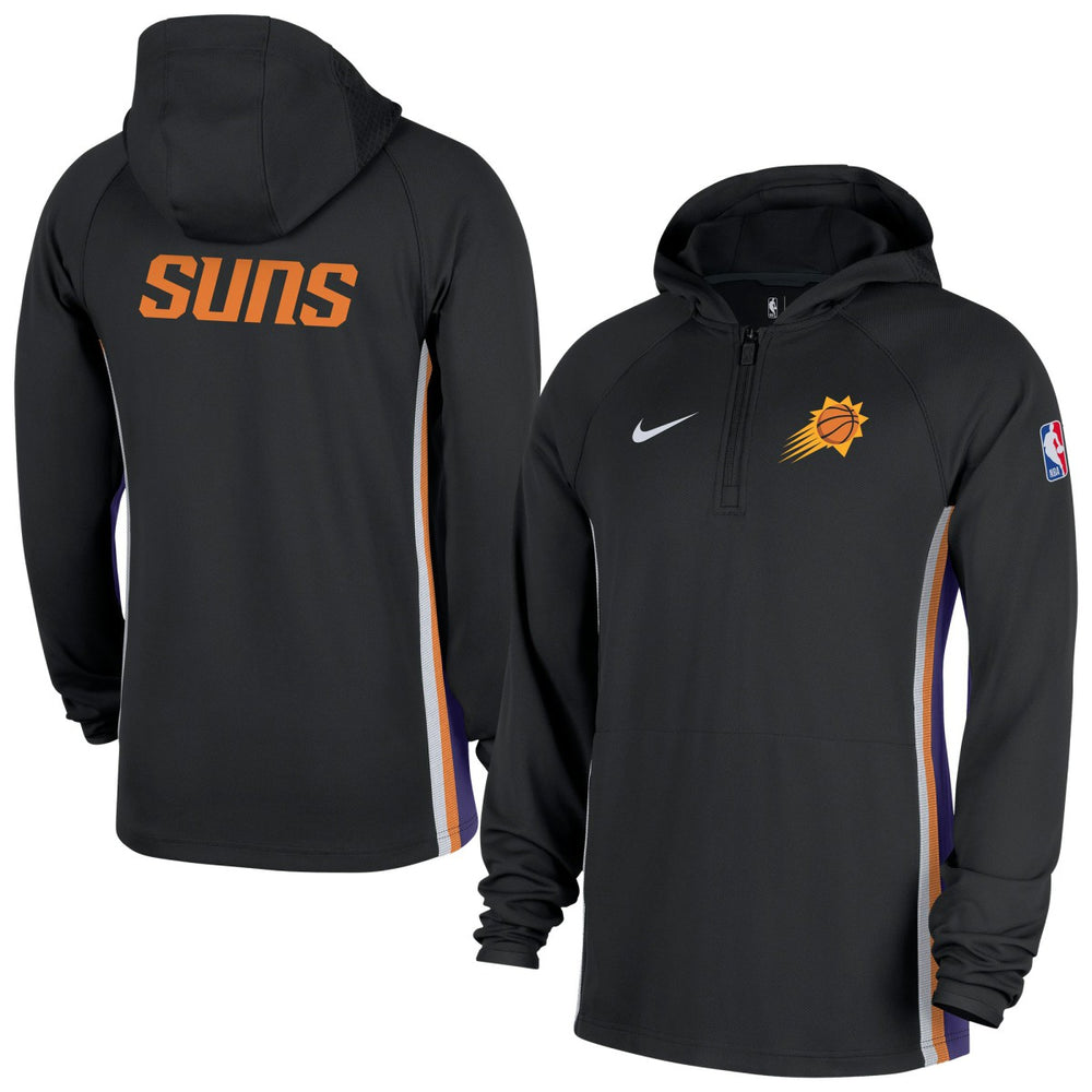 Phoenix Suns Authentic On Court Zone Quarter-Zip Dri-FIT Hoodie Jacket - Black cheap