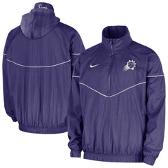 Phoenix Suns Courtside Windrunner Woven Half-Zip Hooded Jacket - Purple online