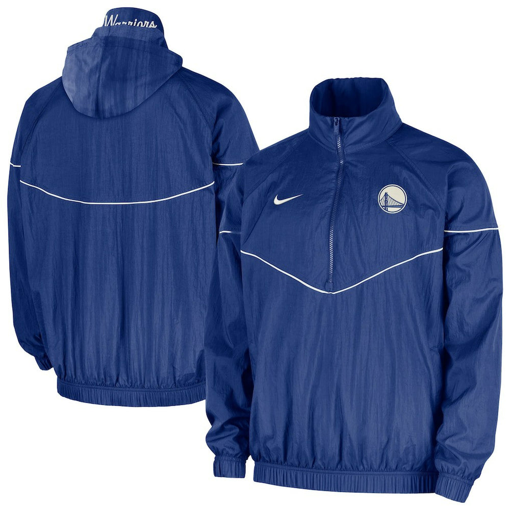 Golden State Warriors Courtside Windrunner Woven Half-Zip Hooded Jacket sale - Royal shop