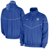 Dallas Mavericks Courtside Windrunner Woven Half-Zip Hooded Jacket sale - Blue shop