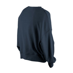 Cleveland Guardians Women's Boxy Mineral Wash Dolmen Sleeve Cropped Sweatshirt Navy