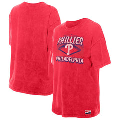 Philadelphia Phillies Women's Mineral Wash Oversized T-Shirt Red