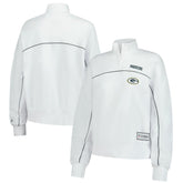 New Era Green Bay Packers Female Adult White Functional Fandom Quarter-Zip Sweatshirt discount